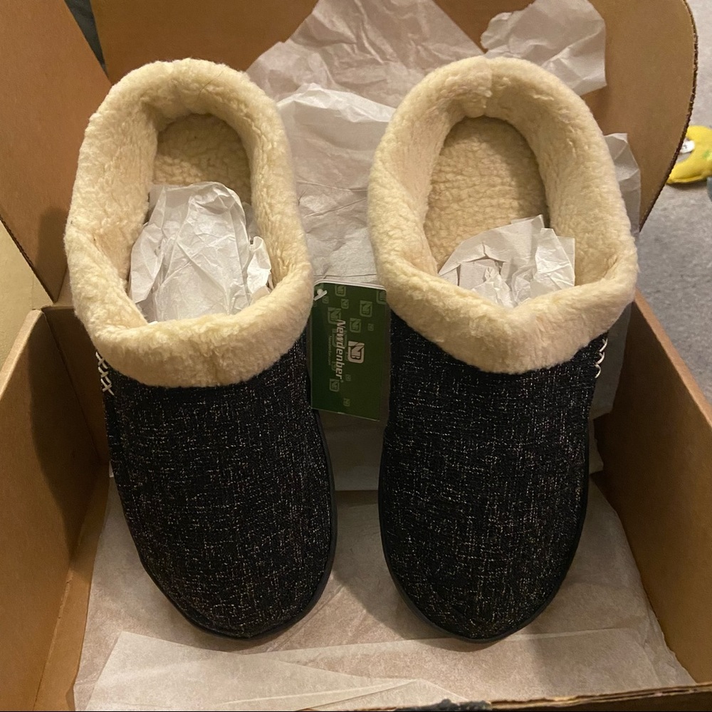 NewDenBer Cozy Memory Foam Slippers Soft Slip on Indoor Outdoor Clog House Shoes